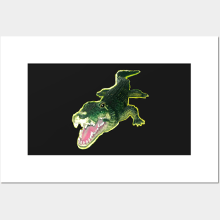Crocodile alligator reptile mammal Posters and Art